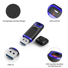 USB 3.0 Flash Drive 16GB 32GB 64GB 128GB 256GB High Speed USB Memory Stick Blue