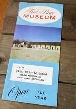 Vintage Original Fred Bear Museum - Brochure Grayling, MI NICE