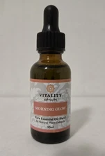 VITALITY Extracts Morning Glow Essential Oil Blend 30ml Glass Bottle w/ Dropper