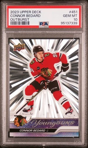 2023 Upper Deck #451 Connor Bedard Outburst PSA 10