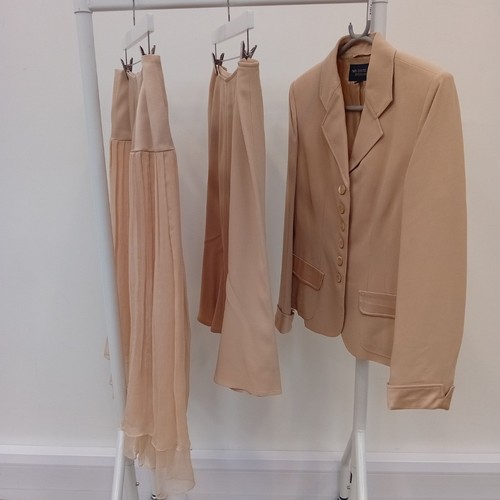 Paul Costelloe Dressage Skirt Suit UK12-14 Beige 3 Piece Tulle Occassion FLT16-C - Picture 2 of 21