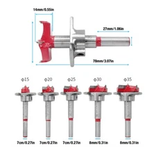 5pcs Forstner Drill Bit Set Hole Saw Wood Cutter 15/20/25/30/35mm New