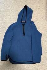 Tommy Hilfiger Blue Sherpa Hoodie Jacket Pullover Size Medium