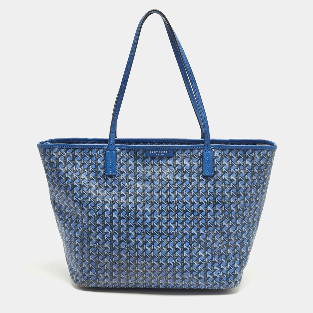 【ミッシェル】Tory Burch トート Tory Burch EverReady Mediterranean Blue Coated Canvas Zip Tote | eBay