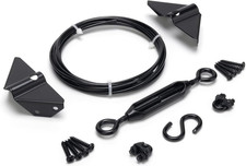 Anti-Sag Gate Kits for Wooden Fence, Black Gate Support Cable Kit Hardware, Gate