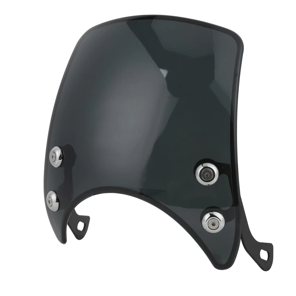 »Retro Motorcycle Windshield PC Wind Deflector For 5-7in Headlight - Image 2 of 4