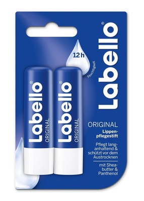 Labello Classic Care Lip Balm 0.18 oz / Ounce (Pack of 2), Cream White 