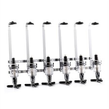 6 Bottle Optics Home Pub Dispenser Wall Mount Stand Drinks Bar Butler Spirits