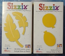 Sizzix Original - Yellow Medium Die Cutter - Medium Balloon & Leaves, Jungle