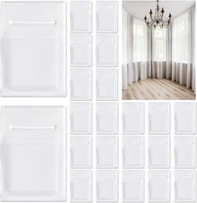 Jetec 28 Pcs Covered Drapery Weights Bottom Vinyl Pendant Window White 