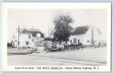 c1940 Nashua New Hampshire	NH Postcard White Gobbler Restaurant Daniel Webster