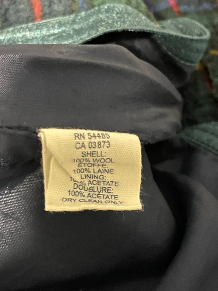 Falda para mujer American Eagle Outfitters 12 verde a cuadros forrada de lana en capas Y2K Foto 4 de 4