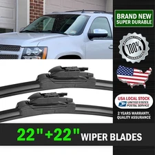 All Season Windshield Wiper Blades 22"+22" For Chevrolet Silverado 2007-2014