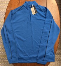 NEW Cutter  Buck Men's Medium Blue Quarter Zip Pullover