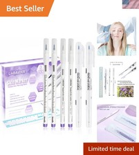 Individually Wrapped 6Pcs Skin Markers with Chisel Tips - Accurate, Tattoo-Ready