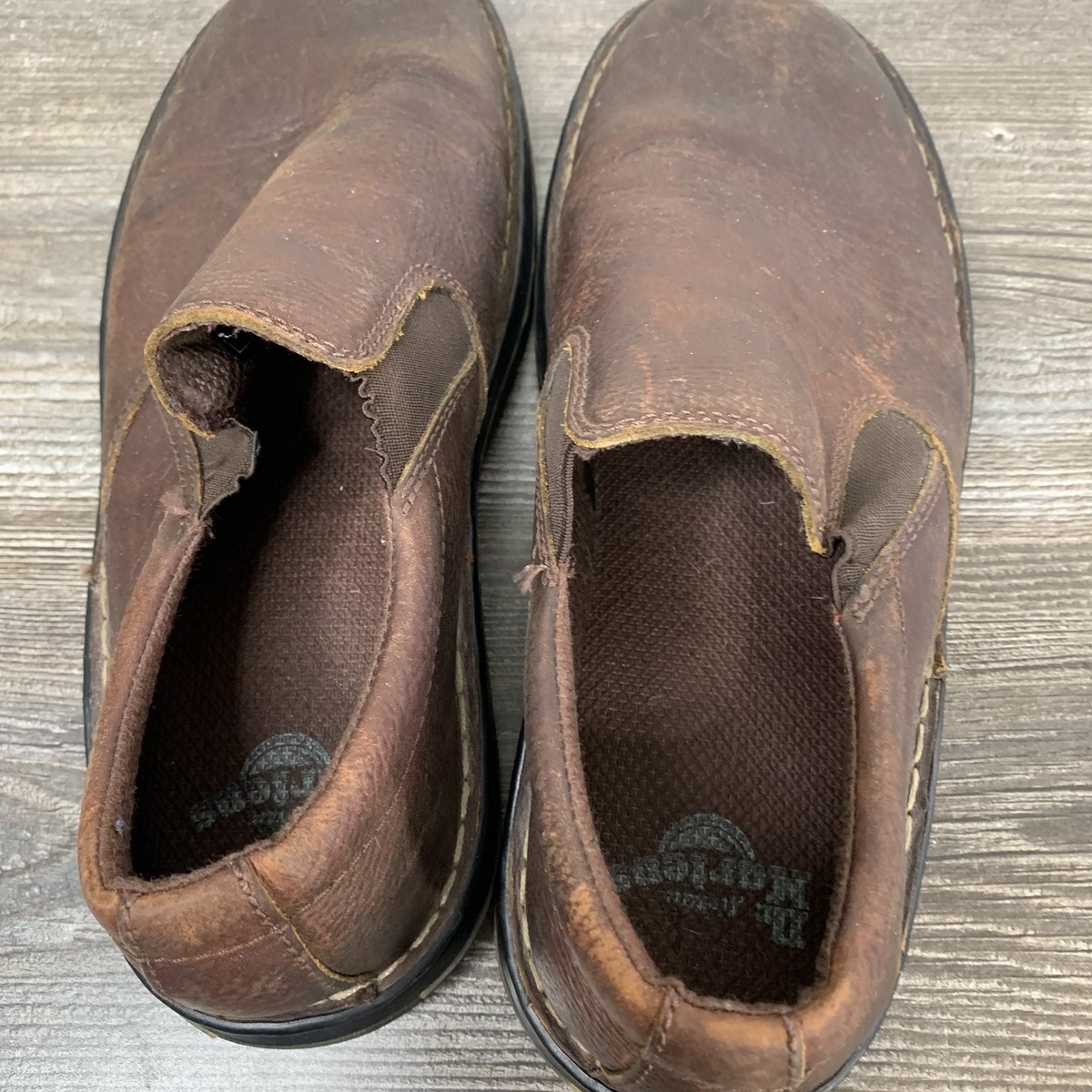 Dr Doc Martens Bryce Slip On Brown Leather Mens Shoes Loafers Size 10 US 9 UK Men main image 4