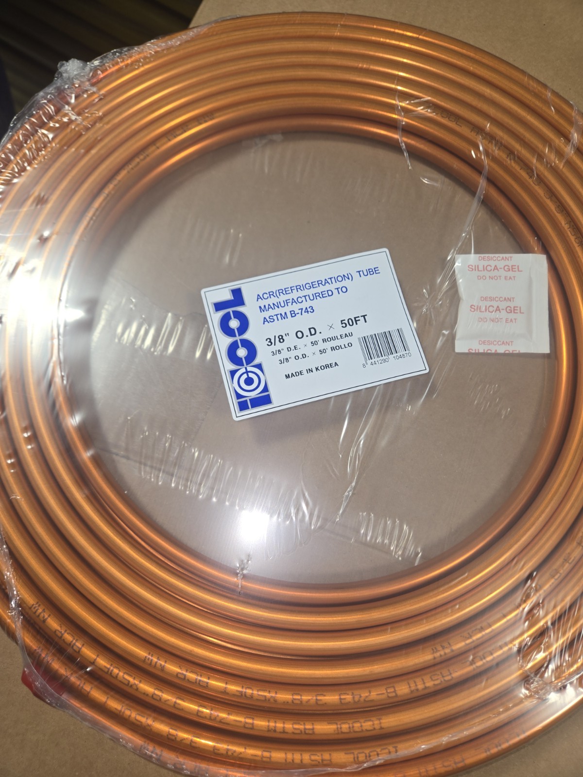 3/8 OD Cooper X 50 Ft Long  For Hvac Refrigeration