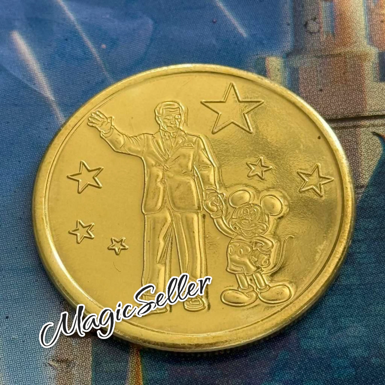 WALT DISNEY WORLD PARTNERS STATUE WALT AND MICKEY MOUSE 2025 MEDALLION COIN