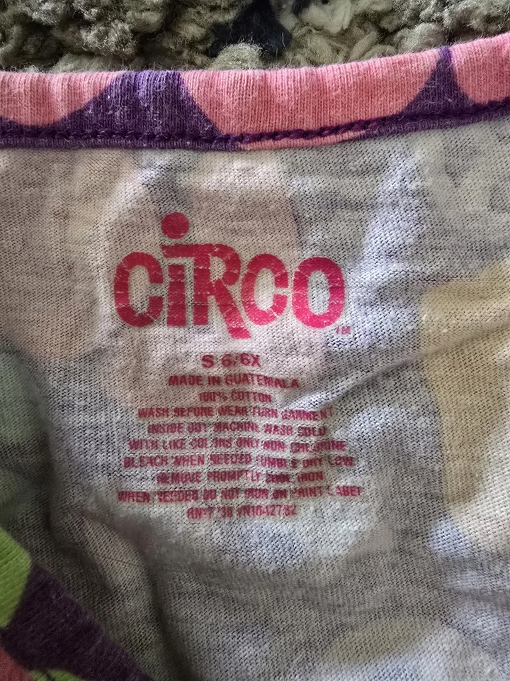 Circo Girls Size S (6/6X) Purple Love/Peace Tunic Shirt - Image 3 of 3