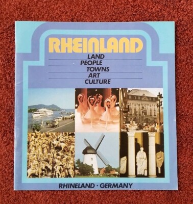 Rhineland Germany Vintage 1984 Travel Guide with map Printed in