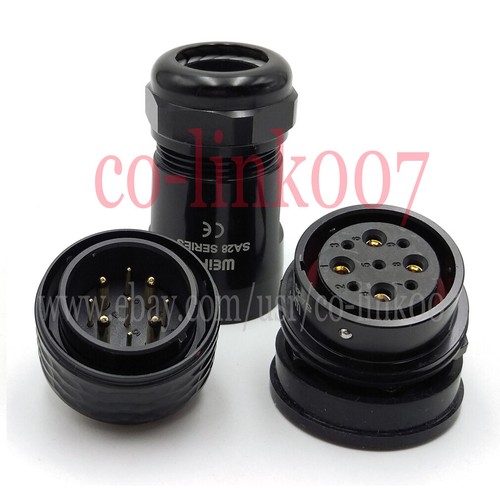 WEIPU SA28 9Pin Waterproof IP67 Connector Aviation Plug Socket,Wire Connector - Picture 2 of 7