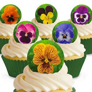 Cakeshop 12 X Essbare Stiefmutterchen Blumen Kuchen Dekoration Ebay