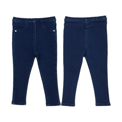 GUM & BERRIES Mädchen Jeggings Baby Denim Kleinkind dunkelblau Jeans Stretch Leggings 6 Monate - 4 Jahre