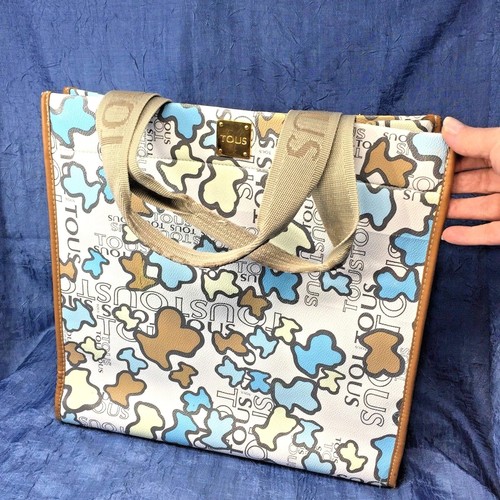 Bolso de hombro TOUS KAOS de colección TOTE grande COMPRAS OSO monograma CUERO VEGANO - Imagen 11 de 19