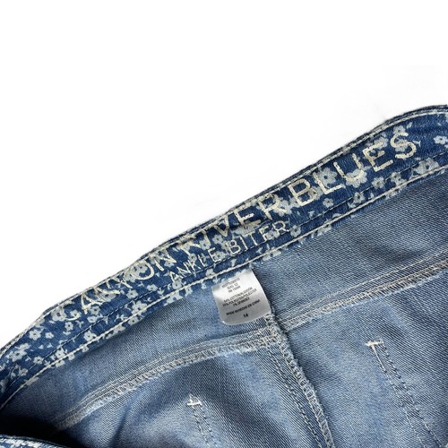 Canyon River Blues Ankle Biter Women's Flower Floral Blue Skinny Jeans Size 14 - Picture 3 of 10