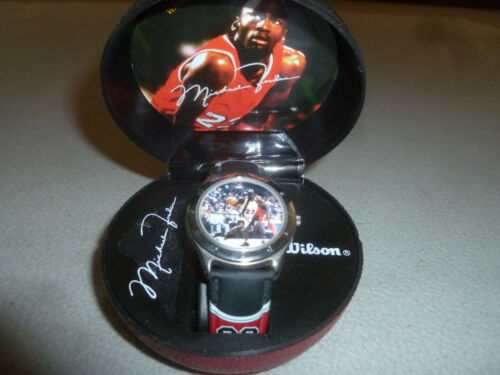 VINTAGE 1990S MICHAEL AIR JORDAN WILSON WATCH BALL CASE BULLS NBA BASKETBALL 23 - 第 1/8 張圖片