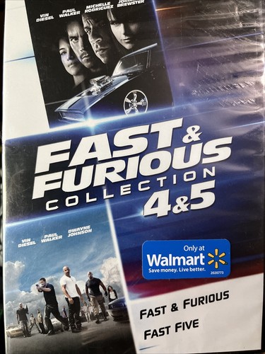 Fast & Furious & Fast Five Collection (DVD, Double Feature) NEW SEALED 4 + 5