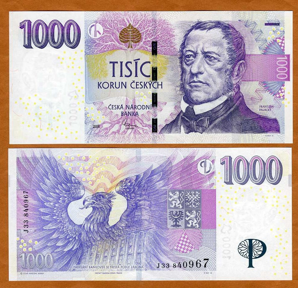 CZECHOSLOVAKIA PAPER MONEY 1000