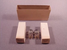 2 5847 AMPEREX JAN-CEP Gold Pin HiFi Radio Amp Vacuum Tubes Lot Codes 65-21 NOS