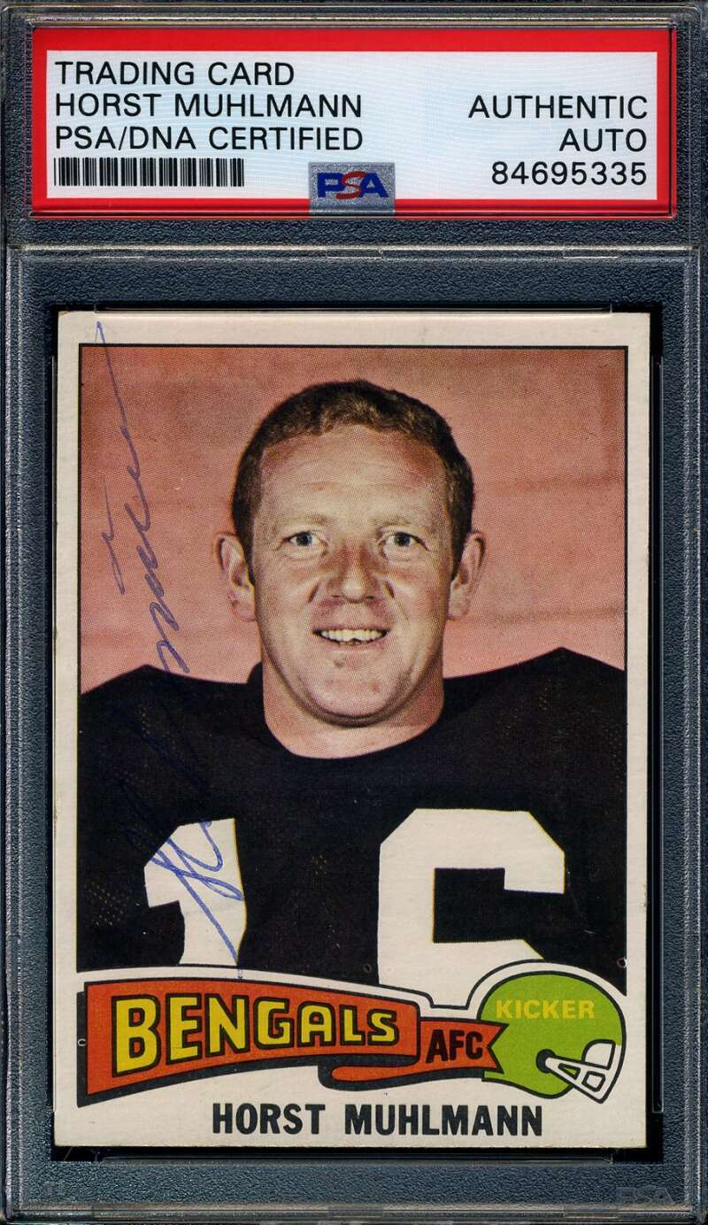 Horst Muhlmann PSA DNA Signed 1975 Topps Autograph