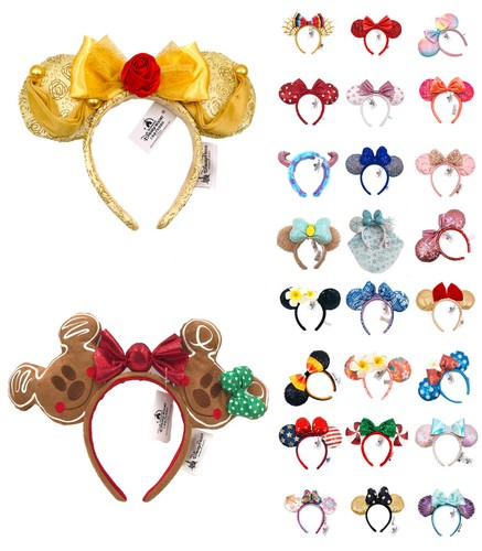 70 Styles Mickey Bow Minnie Mouse Ears Disney Park Bow Purple Belle Headband - Picture 1 of 385
