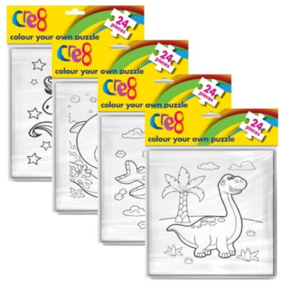 The Cre8 Colour Your Own Puzzle verschiedene Designs (24 Stück)
