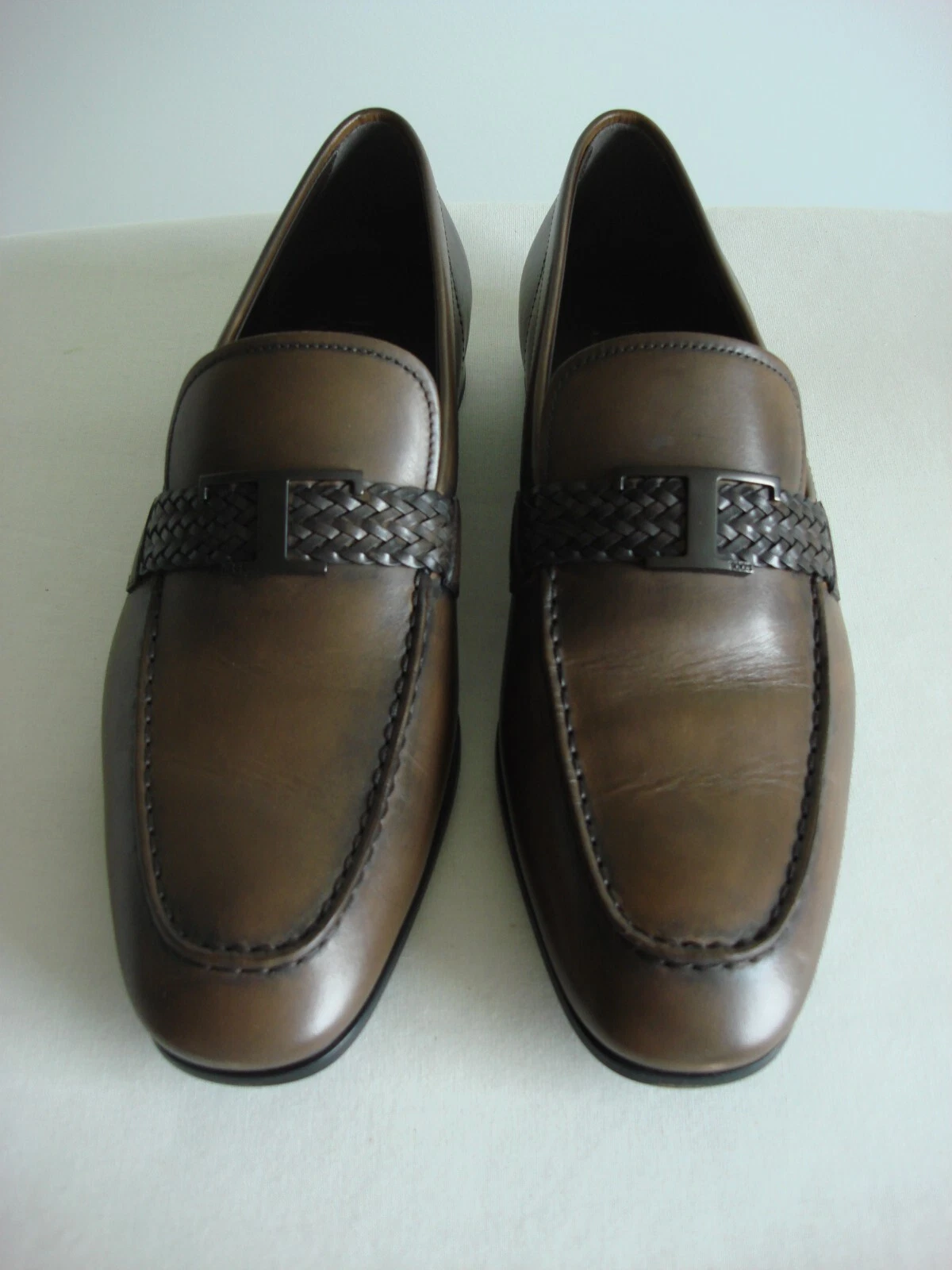 TOD’S TODS SCARPE MARRONI TAGLIA 9 5 UK 10 5 USA MADE IN ITALY