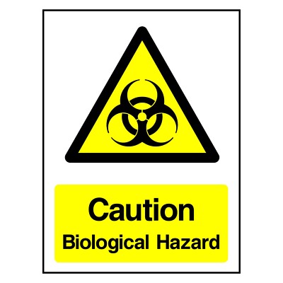Achtung biologische Gefahren Schild oder Aufkleber | CHEM0087