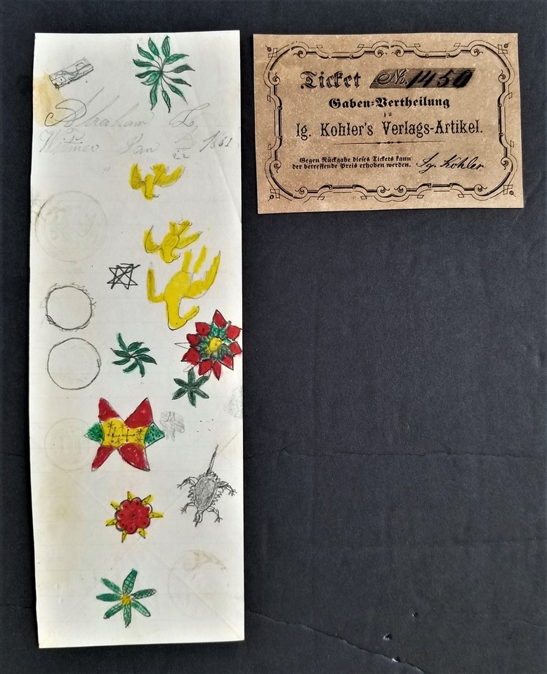 LOT 1860s antique FRAKTUR york pa WITMER FAMILY EPHEMERA handwritten