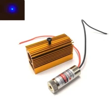 Industrial Adjustable 450nm 5mW Blue Dot Laser Diode Module w/Driver w/Heatsink