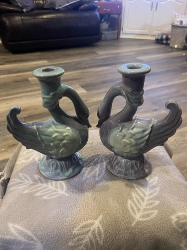 Royal Haeger Swan Candleholders (2)