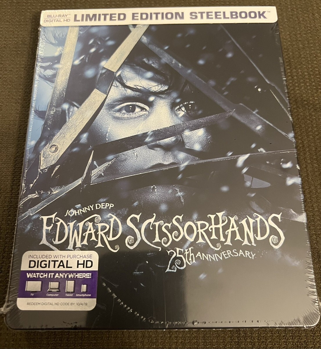 Edward Scissorhands (Blu-ray, 1990) Brand New Steelbook