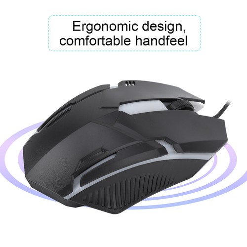 1600DPI Wired Backlight USB Mouse Competitive Game Laptop Office USB Mouse B Fit - Picture 6 of 7