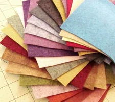 23 - 6"X6"  Heathered Sheets Merino Wool blend Felt 