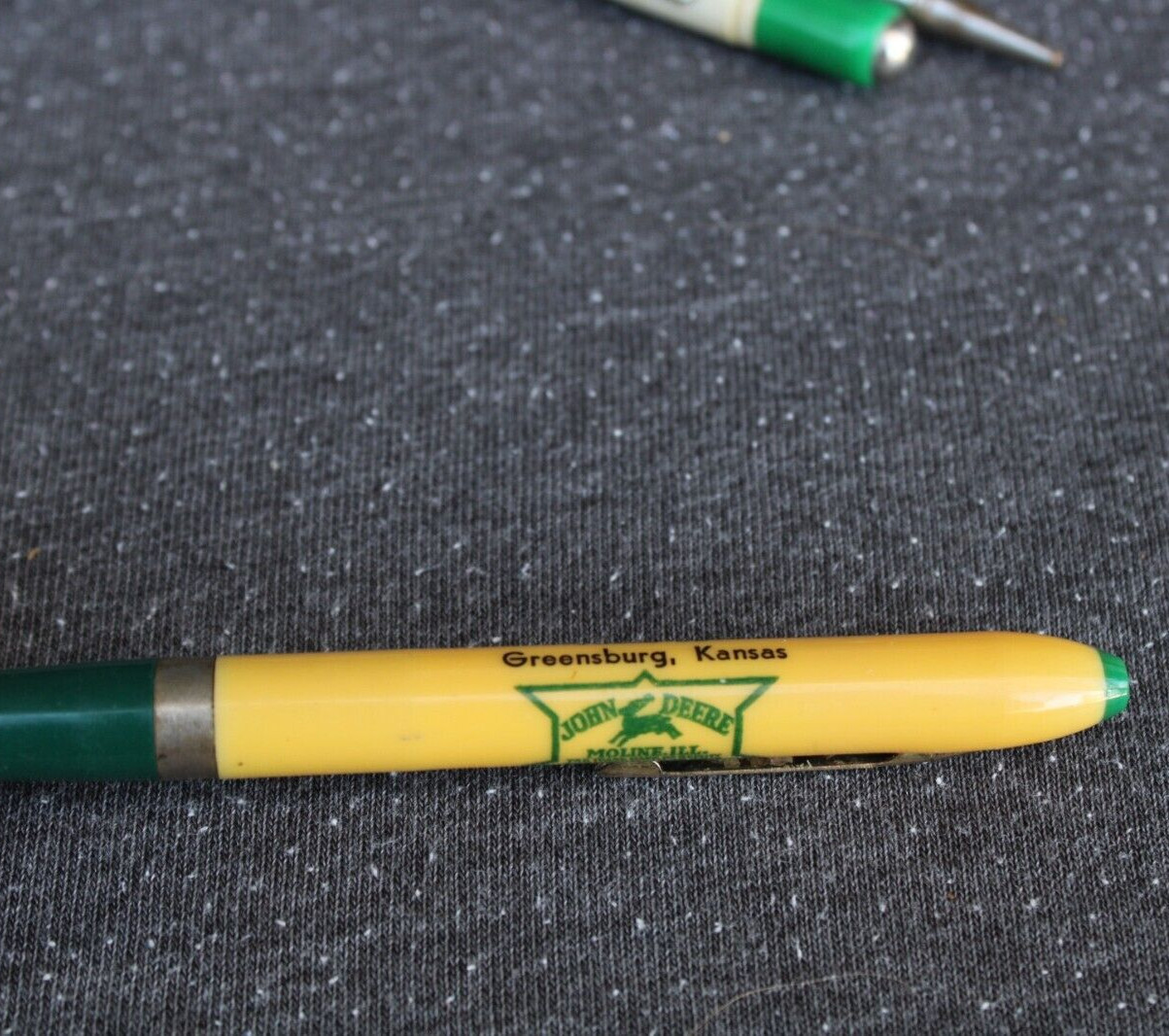 NEAR MINT * 1936 Logo JOHN DEERE Old Greensburg KS Advertising Mechanical Pencil