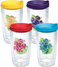 Tropical Hibiscus Collection Made in USA Double Walled Insulated Tumbler Travel