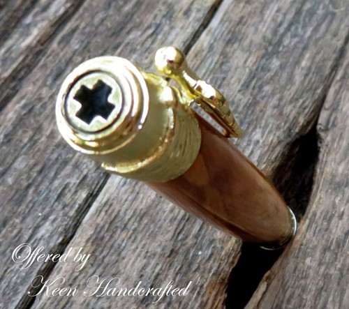 hv - Keen handgefertigter handgefertigter medizinischer Stift aus Olivenholz Gold - Bild 2 von 4