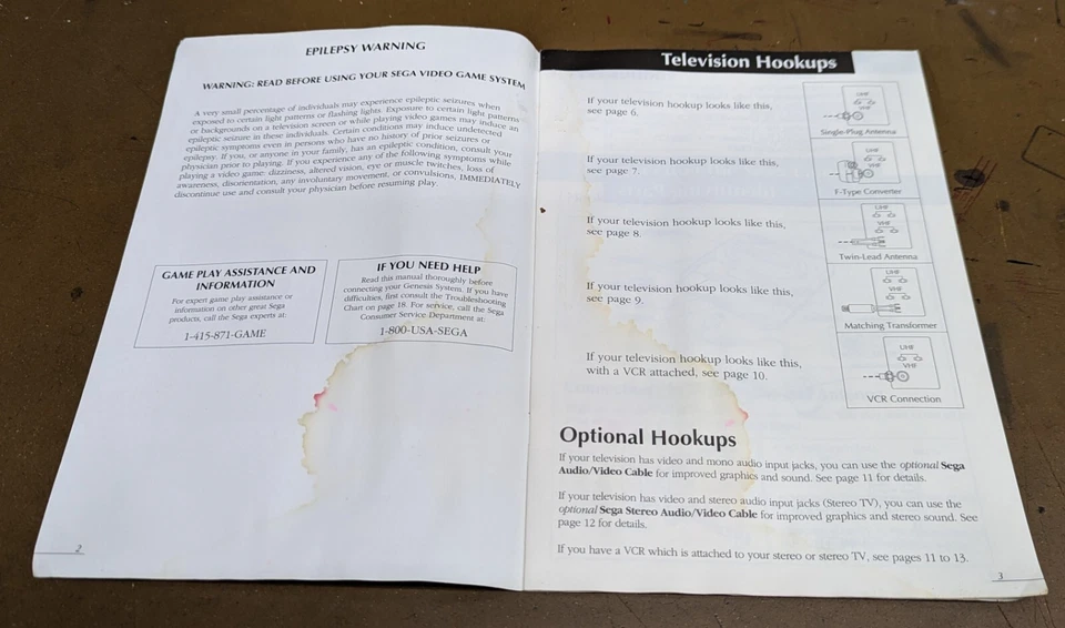 Vintage Sega Genesis Authentic Console Instruction Manual ONLY, Gloss Finish  - Image 3 of 4