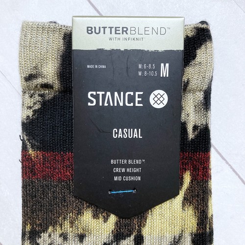 Stance Butter Blend Crew Socks Mens M 6-8.5 Radiator Tie Dye Arch Support - Picture 3 of 6
