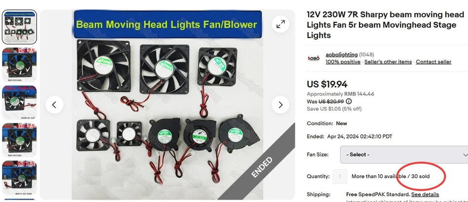 12V 230W 7R Sharpy beam moving head Lights Fan 5r beam Movinghead Stage Lights - Image 2 of 4